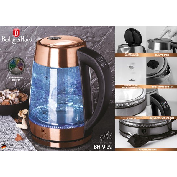 Vízforraló 1,7 l Rosegold Metallic Line - BerlingerHaus-image-4