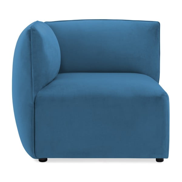 Velvet Cube kék kanapé, baloldali sarokelem - Vivonita