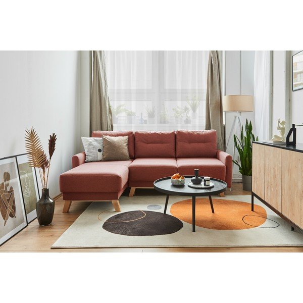 Pop rózsaszín kinyitható variálható sarokkanapé - Bonami Selection-image-1