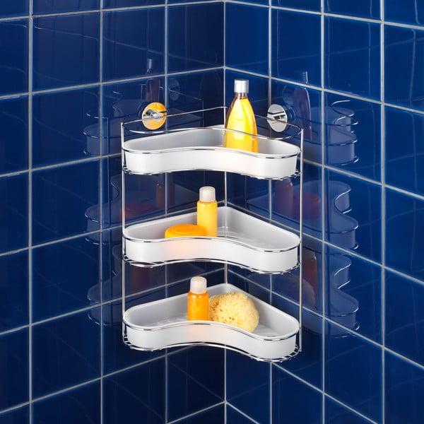 Vacuum-Loc háromszintes öntapadós sarokpolc, max. 33 kg - Wenko-image-1