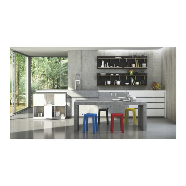 Bern fekete fali polc, hosszúság 90 cm - TemaHome-image-4