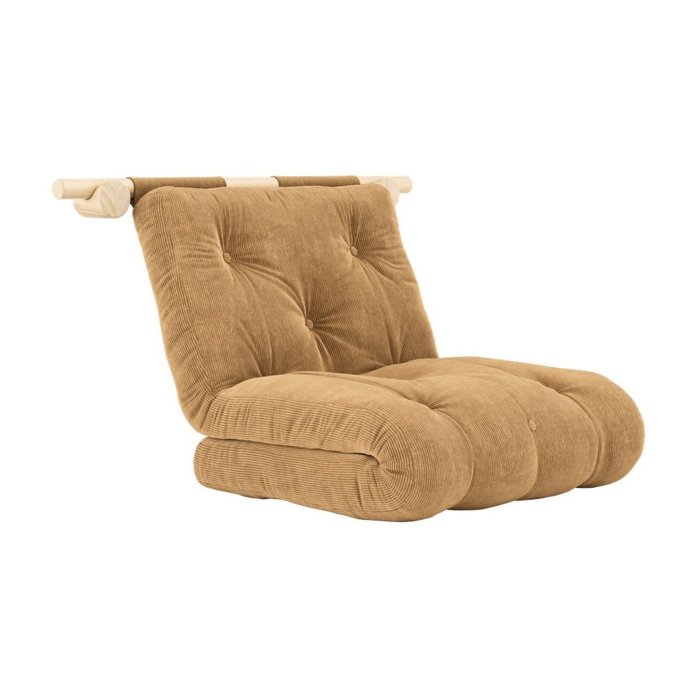 Világosbarna kordbársony fotel Hooked – Karup Design