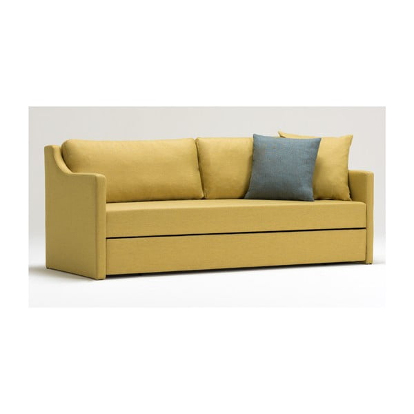 Home Doty sárga háromszemélyes kinyitható kanapé - Balcab