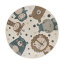 Bézs gyerek szőnyeg ø 100 cm Animal Party – Hanse Home