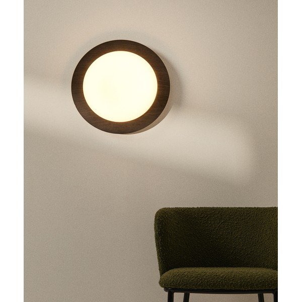 Sötétbarna fém LED fali lámpa ø 40 cm Novae – Kave Home-image-1