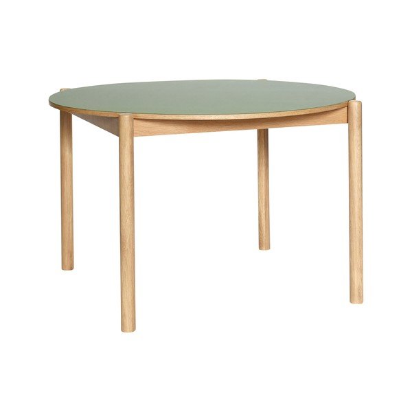 Tölgyfa kerek étkezőasztal ø 115 cm Oblique – Hübsch