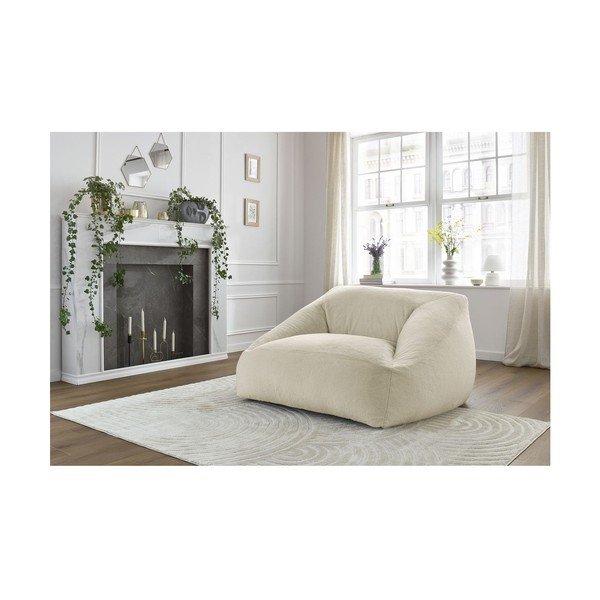 Krémszínű műszőrme babzsákfotel Lilibet – Bobochic Paris-image-1