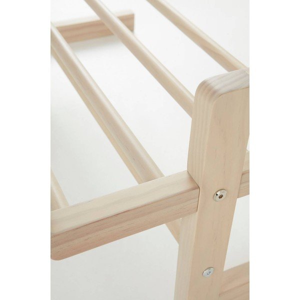Világos natúr színű borovi fenyő fali fogas polccal 70 cm Eddison – Jotex-image-4