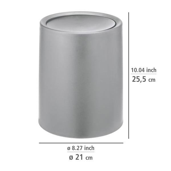 Szürke műanyag szemetes 6 l Atri – Wenko-image-3