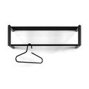 Fekete fém fali fogas polccal 80 cm Smooth – Spinder Design