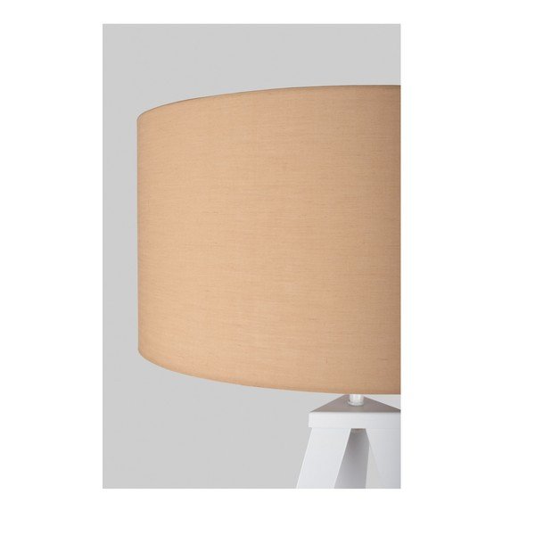 Kiki állólámpa fehér fém lábakkal és bézs lámpaernyővel - Bonami Essentials-image-3