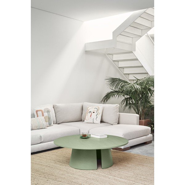 Cep zöld dohányzóasztal, ø 110 cm - Teulat-image-1