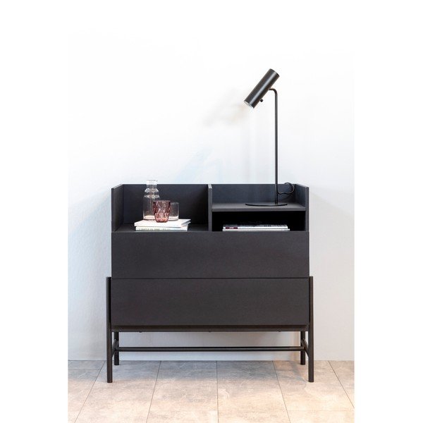 Norse fekete komód, magassága 90 cm - Interstil-image-3