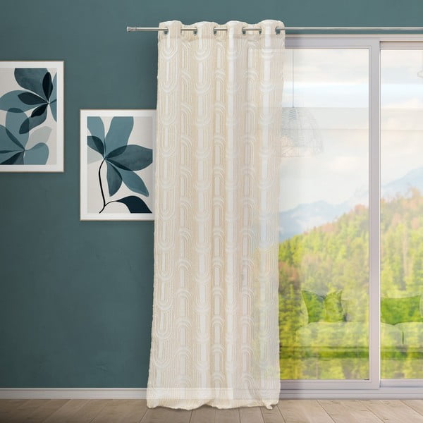 Bézs fényáteresztő függöny 140x260 cm Relief Arch – Casa Selección-image-1