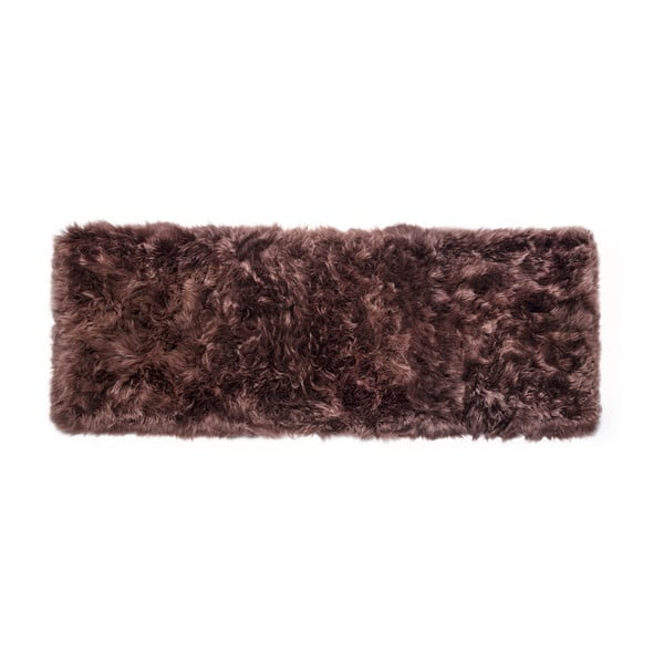 Zealand Long sötétbarna bárányszőrme szőnyeg, 190 x 70 cm - Royal Dream