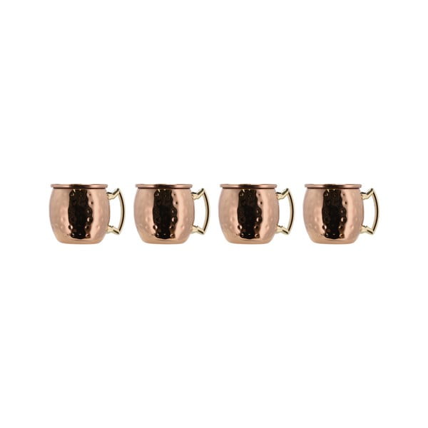 Rézszínű acél bögre szett 4 db-os 80 ml Moscow Mule – Lyngby Glas-image-3
