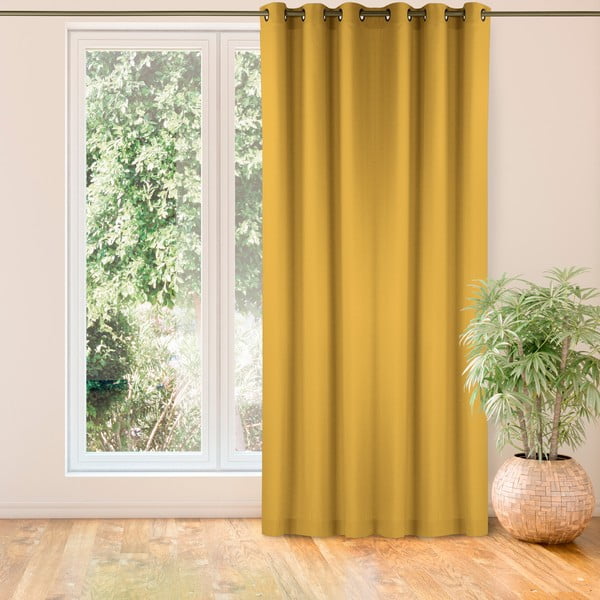 Mustársárga függöny 140x300 cm Carmena – Homede-image-1
