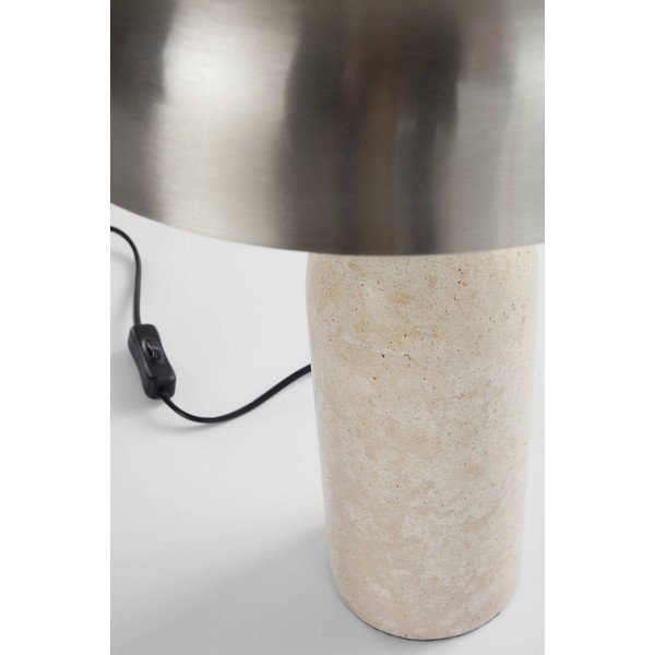 Ezüstszínű 
travertin
 asztali lámpa (magasság 46 cm) Ina – Jotex-image-4