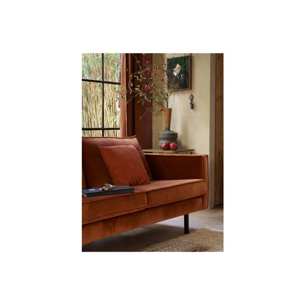 Rodeo narancssárga bársonykanapé, 190 cm - BePureHome-image-4