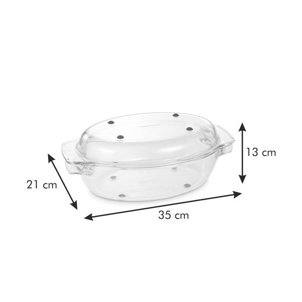 Üveg sütőedény fedővel 21x35 cm GrandChef - Tescoma-image-2