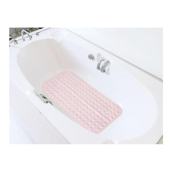 Világos rózsaszín csúszásgátló szőnyeg fürdőkádba, 38 x 70 cm - Madame Coco