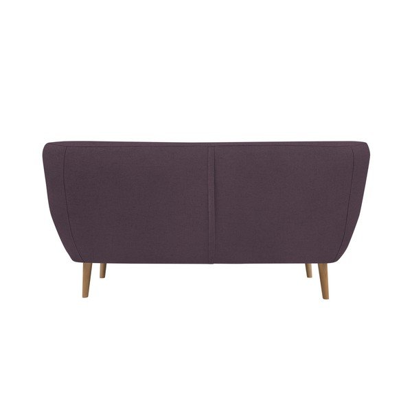 Sicile mustársárga 2 személyes kanapé világos lábakkal - Mazzini Sofas-image-1