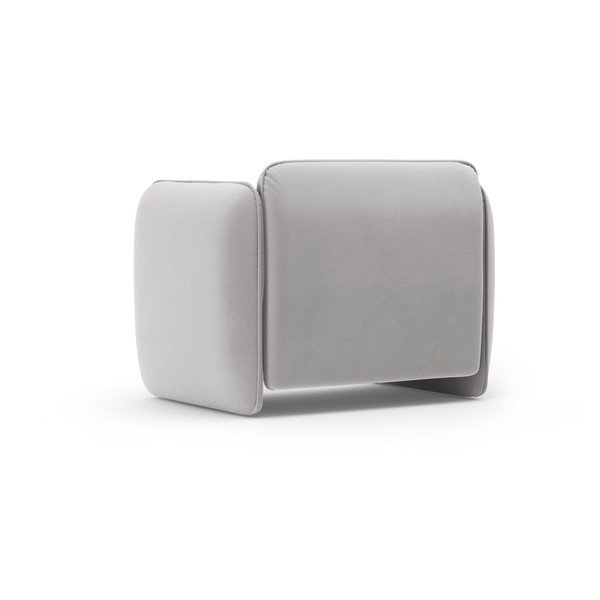 Világosszürke bársony fotel Georgia – Micadoni -image-3