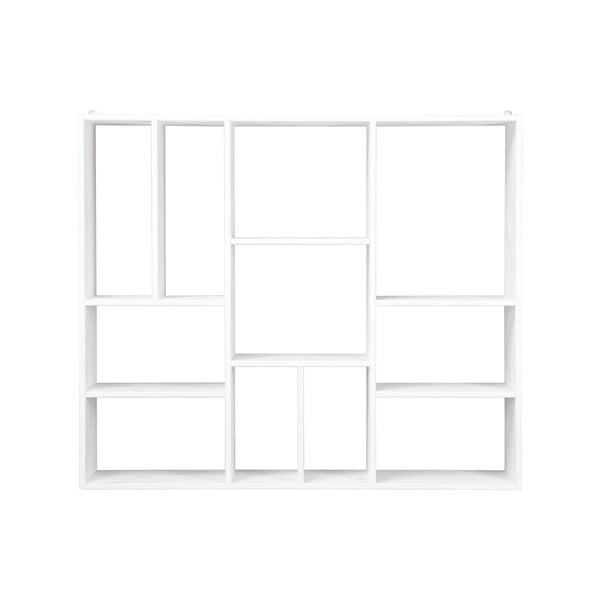 Fehér borovi fenyő fali könyvespolc 110x94 cm – vtwonen