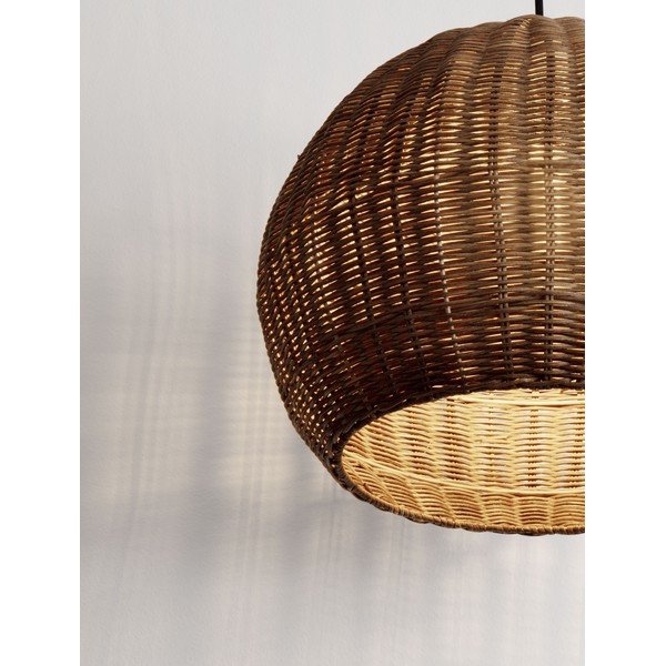 Natúr színű rattan függőlámpa ø 39 cm Rielo – Nova Luce-image-1