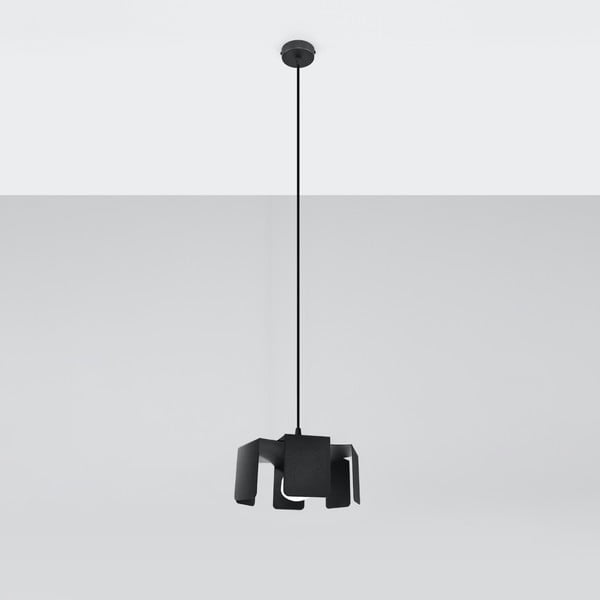 Fekete függőlámpa fém búrával ø 24 cm Rossario – Nice Lamps