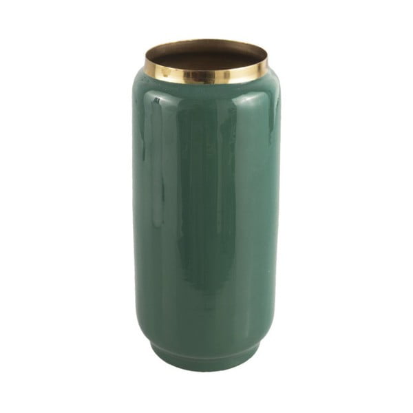 Flare zöld váza aranyszínű részletekkel, magasság 27 cm - PT LIVING