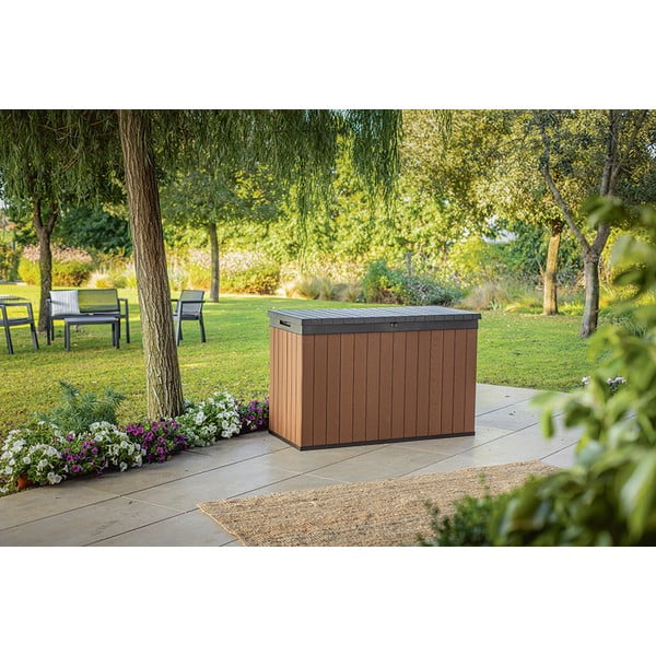 Barna műanyag kerti tárolódoboz Darwin – Keter-image-4