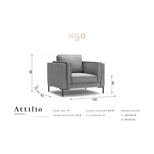 Attilio sárga fotel - Milo Casa-image-4