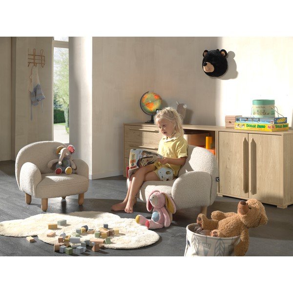 Bézs buklé gyerek fotel Rocky – Vipack-image-4