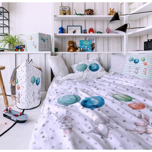 Flying Bunnies gyerek pamut ágyneműhuzat, 100 x 130 cm - Butter Kings-image-1