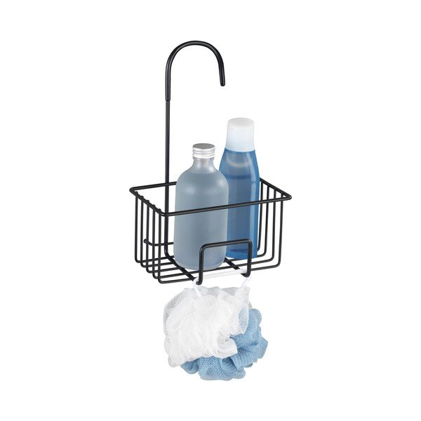 Fekete függő rozsdamentes acél fürdőszobai polc Milito – Wenko-image-2