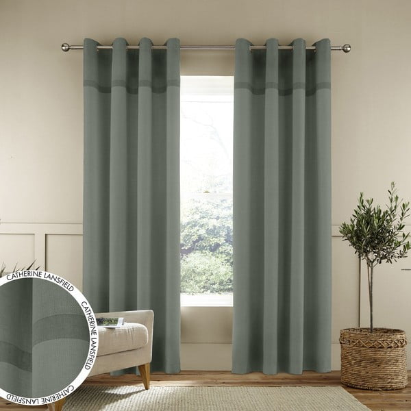 Zöld függöny készlet 2 db-os 229x168 cm Living Melville - Catherine Lansfield-image-3
