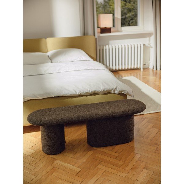 Barna buklé párnázott pad Rull – noo.ma-image-3