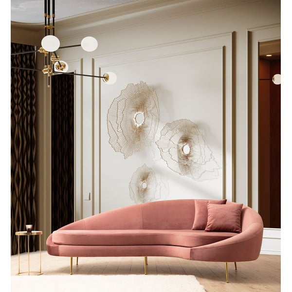 Világos rózsaszín kanapé 255 cm Eses – Artie-image-1
