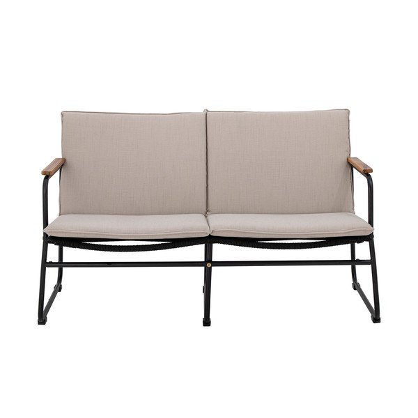 Fekete-bézs kerti kanapé Hampton - Bloomingville-image-2