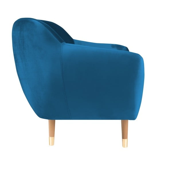 Benito kék bársony fotel - Mazzini Sofas-image-3