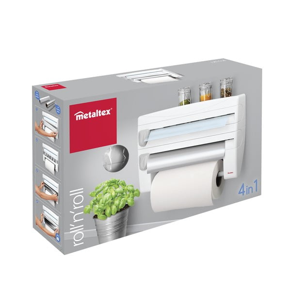 Többfunkciós konyhai adagoló és tartó polc, hossz 38 cm - Metaltex-image-2