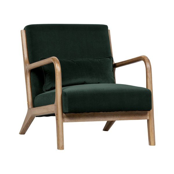 Mark sötétzöld bársonyfotel - WOOOD