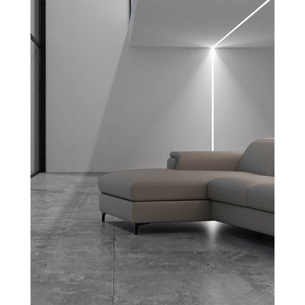 Világosbarna bőr sarokkanapé (bal oldali) Brito – MESONICA-image-3