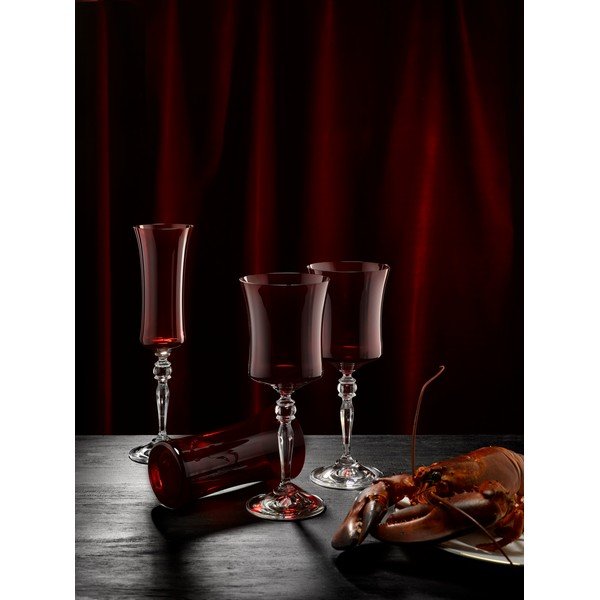 Extravagance 6 db piros borospohár, 300 ml - Crystalex-image-2