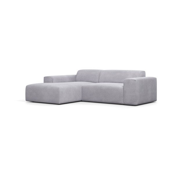 Karen világosszürke kordbársony sarokkanapé, 250 cm, bal oldali - Marie Claire Home-image-2