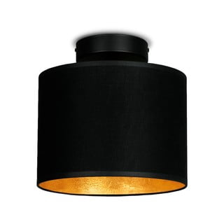 MIKA XS CP fekete mennyezeti lámpa, aranyszínű részletekkel, ⌀ 20 cm - Sotto Luce