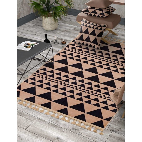 Bézs mosható futószőnyeg 300x80 cm - Vitaus-image-1