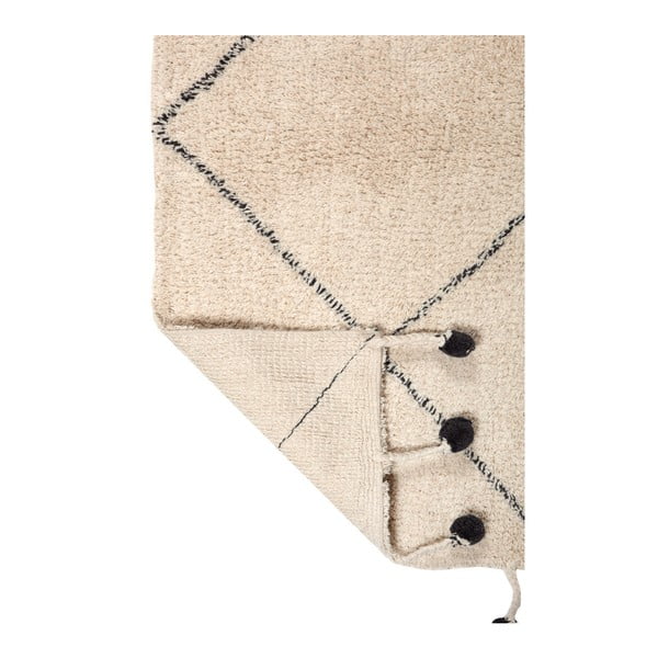 Tanvi pamut szőnyeg fekete részletekkel, 110 x 170 cm - Nattiot-image-3