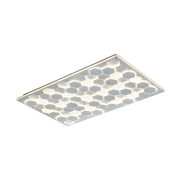 Fehér LED mennyezeti lámpa hangvezérléssel-mobil alkalmazás vezérléssel, fém búrával 70x115 cm Cifavo – CINQUE-image-1